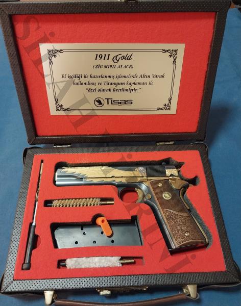 Tisaş ZIG M1911 GOLD 45 ACP  Bulundurma Ruhsatlı, Çok Temiz ve Özel Üretim.